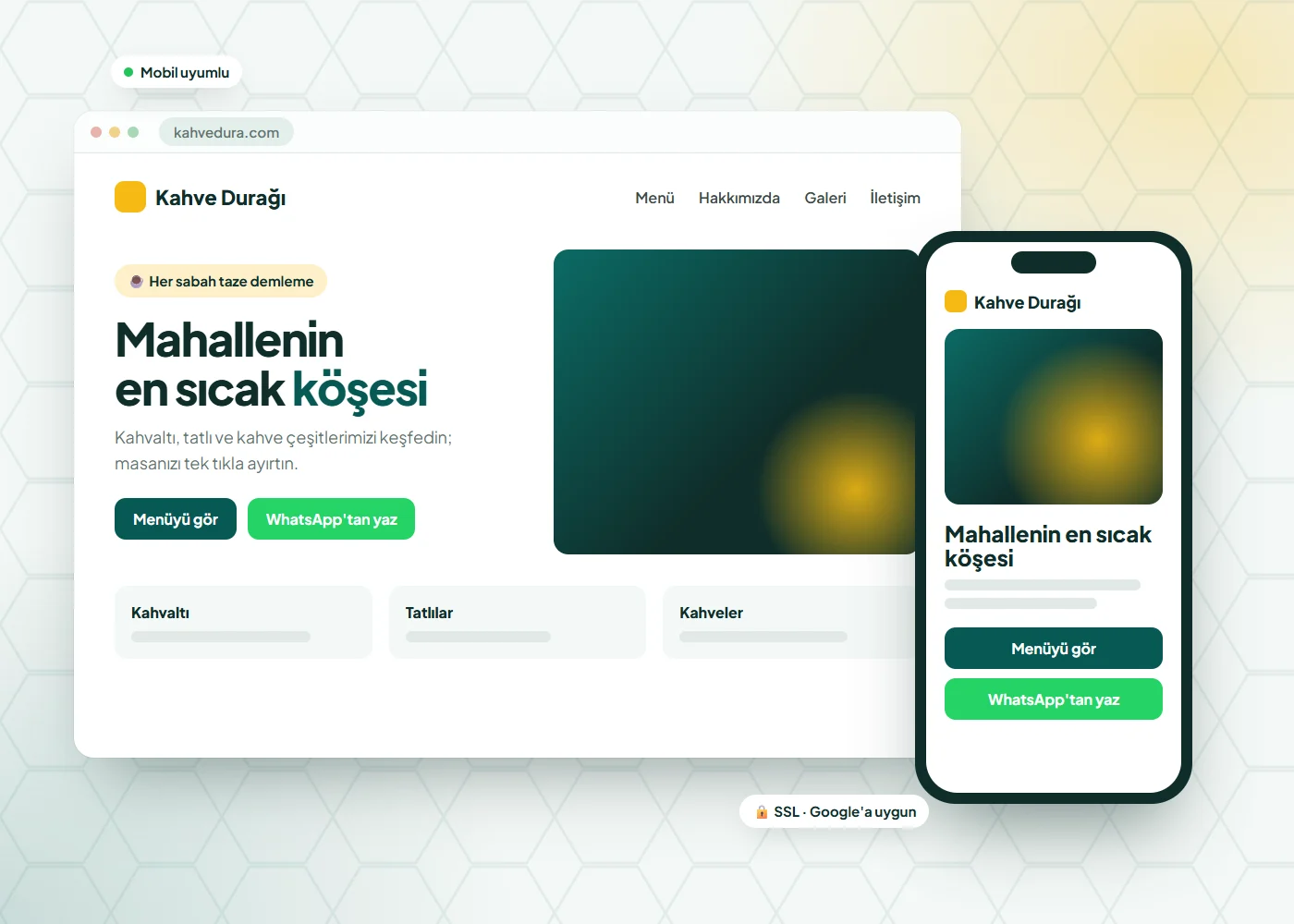 Web Sitesi örnek ekranı